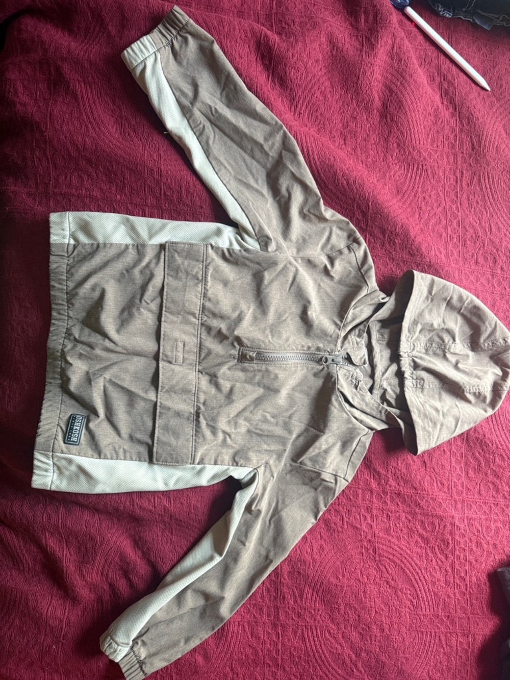 OshKosh B'gosh Tan and Cream Hooded Raincoat